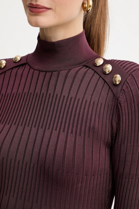 Marciano Guess sukienka JANET kolor bordowy mini dopasowana 5BGK52 5881Z - zdjęcie produktu nr 2