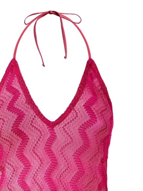 Missoni zigzag fringed midi dress - Pink - zdjęcie produktu nr 2