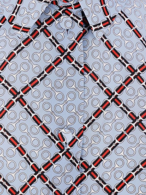 Gucci Horsebit-print shirt - Blue - zdjęcie produktu nr 2