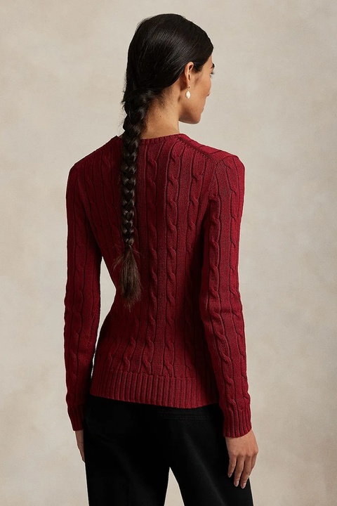 Polo Ralph Lauren sweter bawełniany damski kolor bordowy 211971869 - zdjęcie produktu nr 2