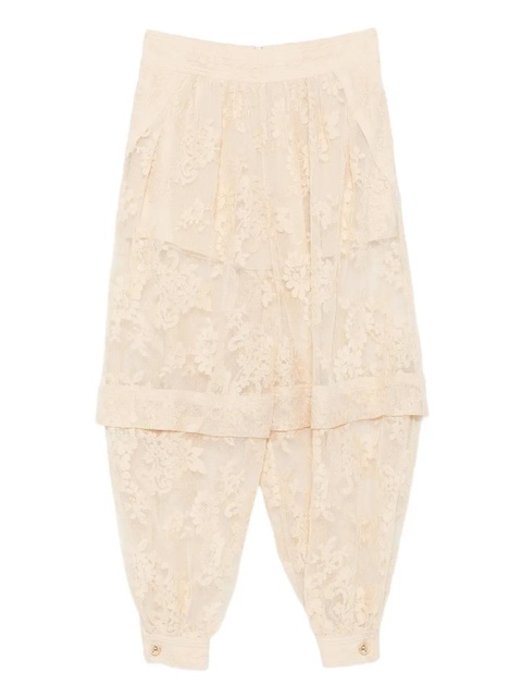 ZIMMERMANN Hypnotic lace floral trousers - Neutrals - zdjęcie produktu nr 1