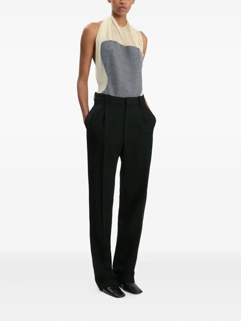 Victoria Beckham draped panel silk top - Grey - zdjęcie produktu nr 1