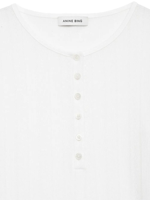 ANINE BING Pia long-sleeve T-shirt - White - zdjęcie produktu nr 2