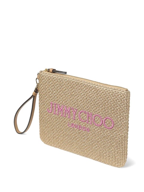 Jimmy Choo raffia clutch bag - Brown - zdjęcie produktu nr 2