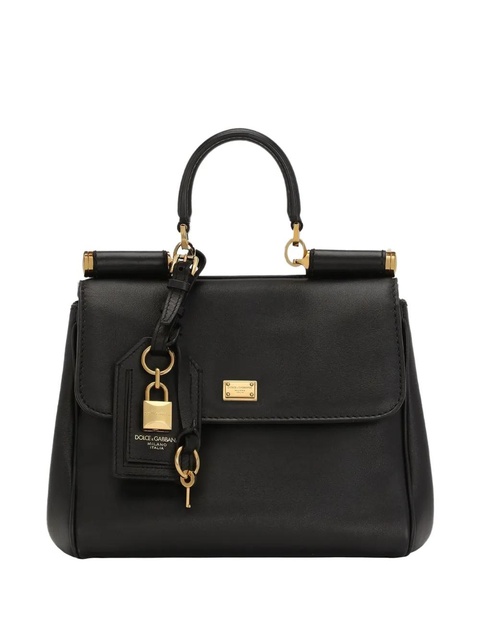 Dolce & Gabbana medium My Sicily structured leather handbag - Black - zdjęcie produktu nr 1