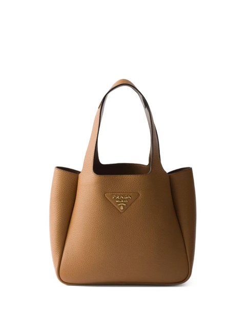 Prada small leather tote bag - Brown - zdjęcie produktu nr 1