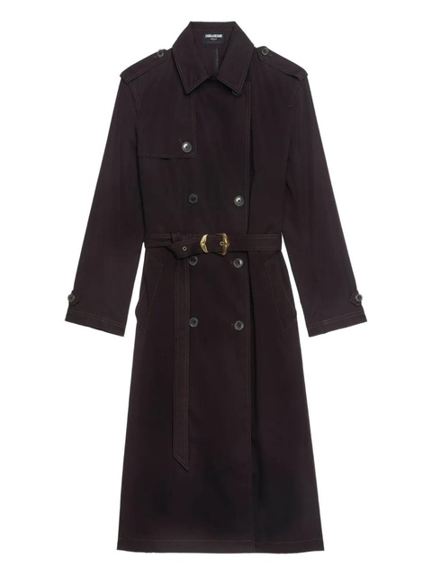 Zadig&Voltaire Kenar double-breasted belted trench coat - Brown - zdjęcie produktu nr 1