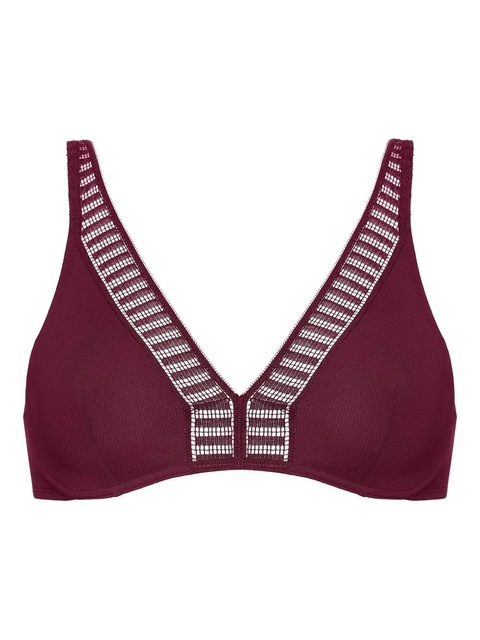 ERES stripe-lace triangle bra - Purple - zdjęcie produktu nr 1