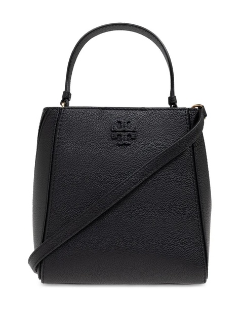 Tory Burch McGraw leather bucket bag - Black - zdjęcie produktu nr 1