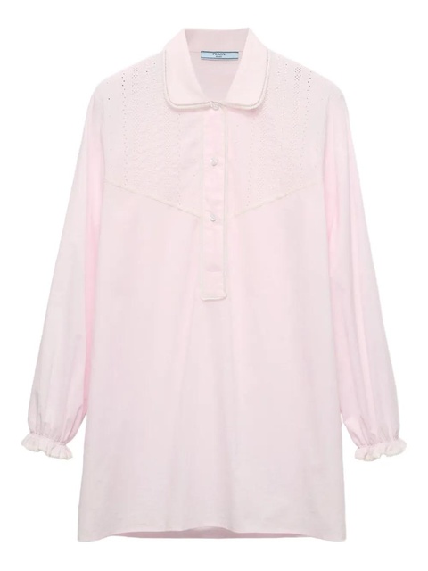 Prada Embroidered batiste shirt - Pink - zdjęcie produktu nr 1