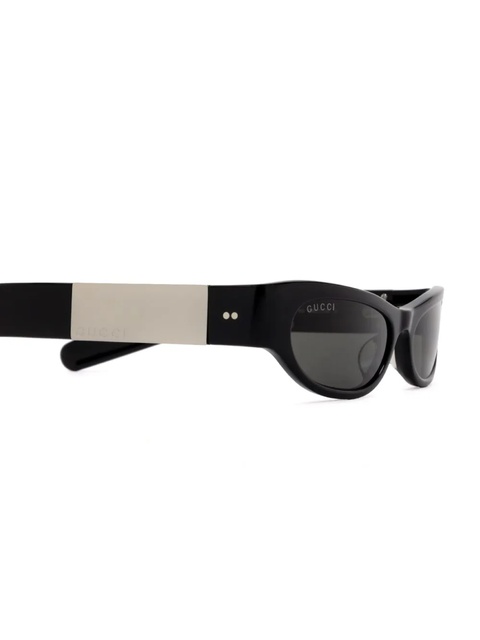Gucci Eyewear logo-engraved sunglasses - Black - zdjęcie produktu nr 2