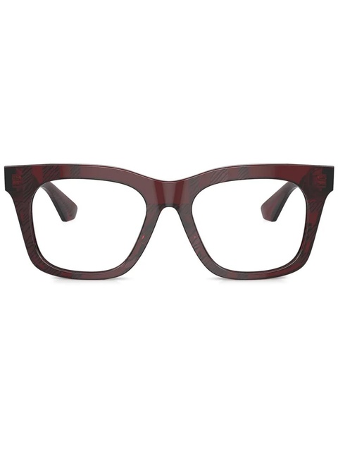 Burberry Eyewear checked glasses - Red - zdjęcie produktu nr 1