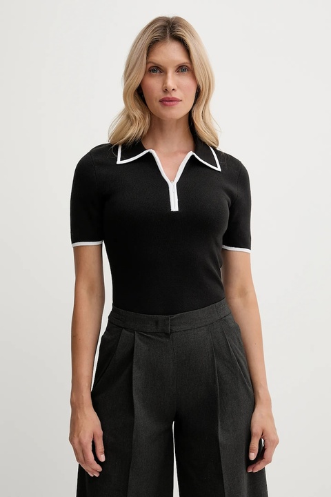 Calvin Klein Jeans polo damski kolor czarny LV044D304G - zdjęcie produktu nr 1