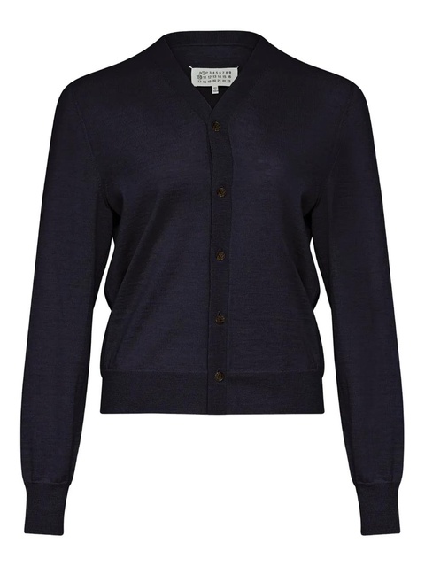 Maison Margiela wool cardigan - Blue - zdjęcie produktu nr 1