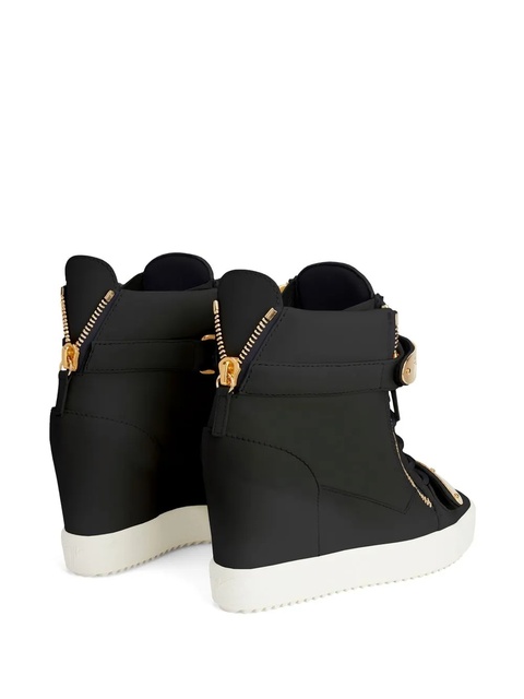 Giuseppe Zanotti Coby 75mm wedge-heel sneakers - White - zdjęcie produktu nr 2