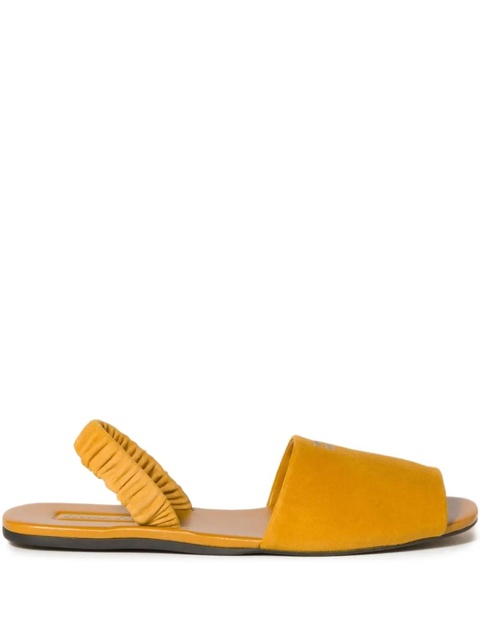 Miu Miu ruched suede sandals - Yellow - zdjęcie produktu nr 1