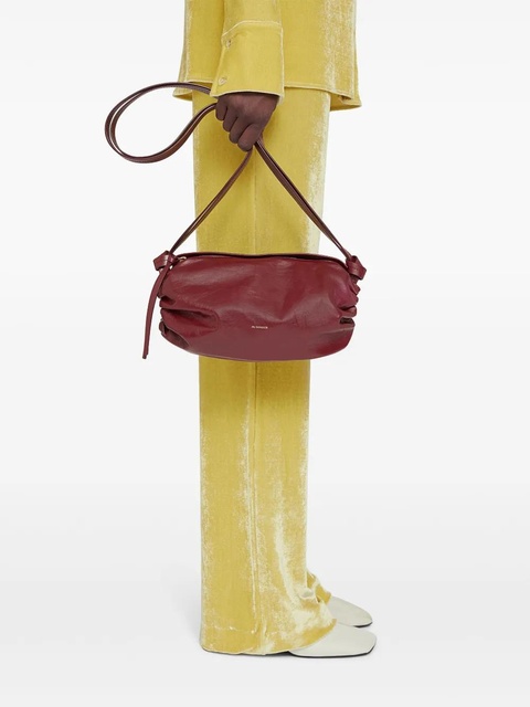 Jil Sander logo-embossed leather crossbody bag - Red - zdjęcie produktu nr 2