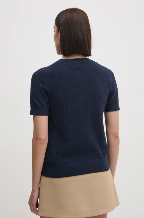 Tommy Hilfiger kardigan wełniany kolor granatowy lekki WW0WW43958 - zdjęcie produktu nr 2