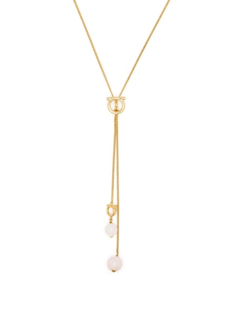 Ferragamo stone-drop pendant necklace - Gold - zdjęcie produktu nr 1