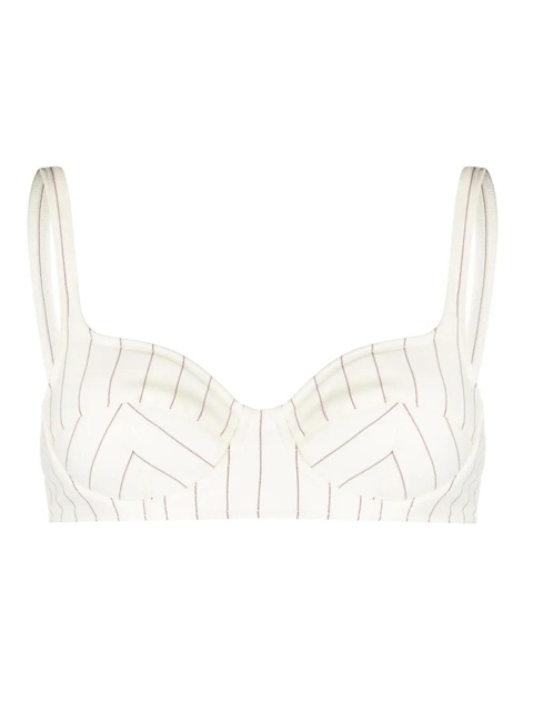 Jean Paul Gaultier stripe-print bra - Neutrals - zdjęcie produktu nr 1