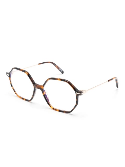 TOM FORD Eyewear geometric-frame glasses - Brown - zdjęcie produktu nr 2