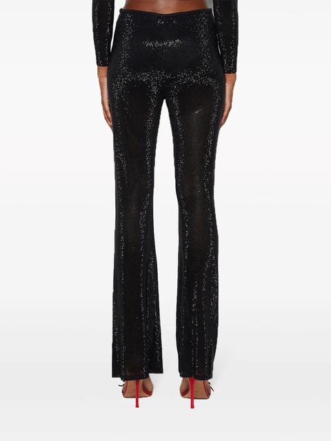 Alexander Wang metallic-threading bootcut trousers - Black - zdjęcie produktu nr 2
