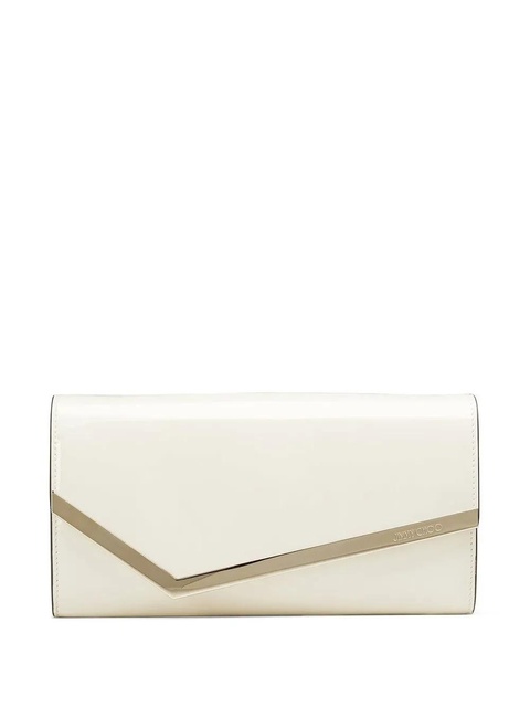 Jimmy Choo Emmie leather clutch bag - White - zdjęcie produktu nr 1