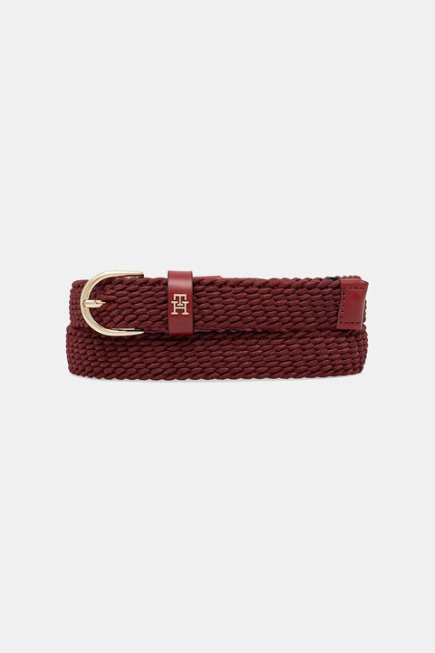 Tommy Hilfiger pasek damski kolor bordowy AW0AW17973 - zdjęcie produktu nr 1