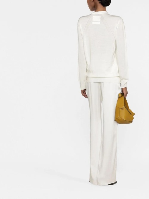 Jil Sander crew neck pullover sweater - White - zdjęcie produktu nr 2