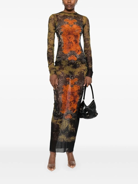Jean Paul Gaultier graphic-print maxi dress - Orange - zdjęcie produktu nr 2
