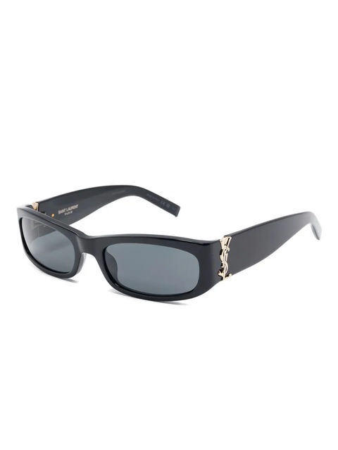 Saint Laurent logo rectangular sunglasses - Black - zdjęcie produktu nr 2