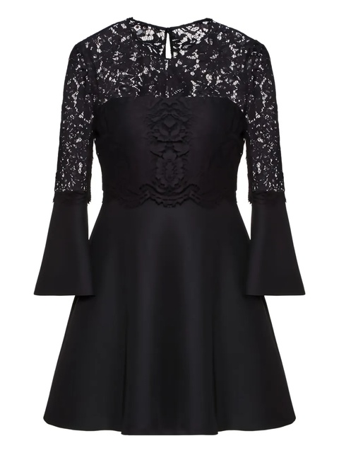 Valentino Garavani lace-paneled flared dress - Black - zdjęcie produktu nr 1