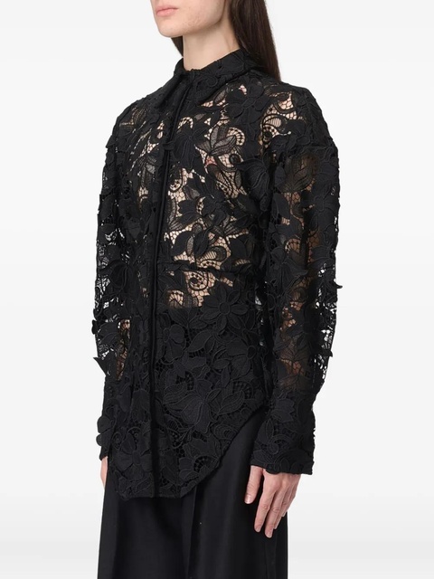 Blumarine macrame-lace shirt - Black - zdjęcie produktu nr 1