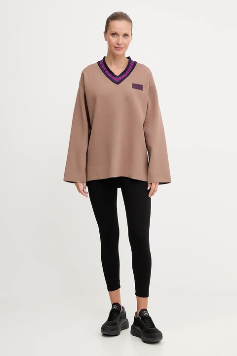 EA7 Emporio Armani sweter damska kolor beżowy lekki AF18425.7X000388 - zdjęcie produktu nr 2