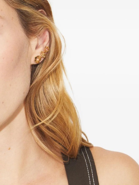 Tory Burch flower-hexagon stud earrings - Gold - zdjęcie produktu nr 1