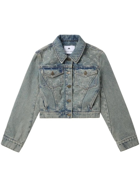 Marine Serre Moon Laser cropped jacket - Blue - zdjęcie produktu nr 1