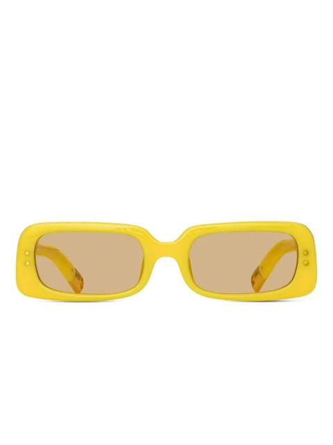 Jacquemus Azzuro rectangle-frame sunglasses - Yellow - zdjęcie produktu nr 1