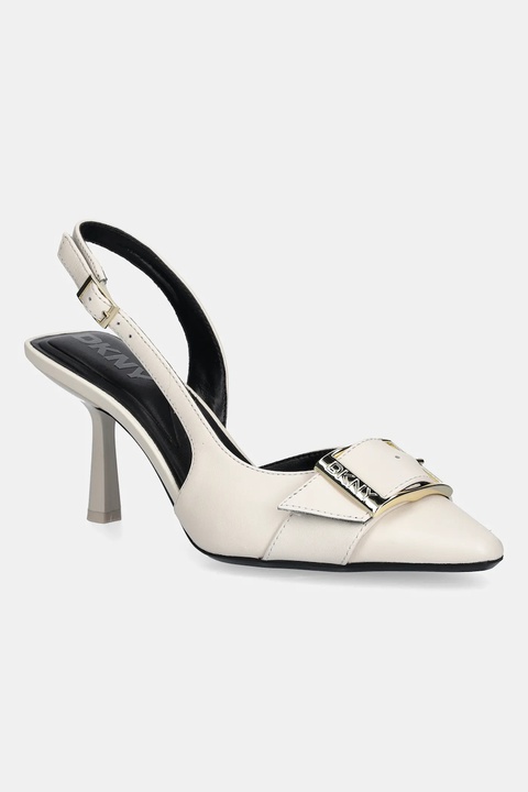 Dkny szpilki skórzane Neaira kolor beżowy K3566348 - zdjęcie produktu nr 1