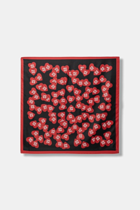 HUGO chusta damska kolor czarny wzorzysta 50535470 - zdjęcie produktu nr 1