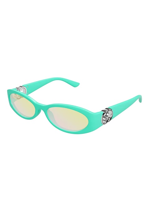Gucci Eyewear oval-frame logo sunglasses - Green - zdjęcie produktu nr 2