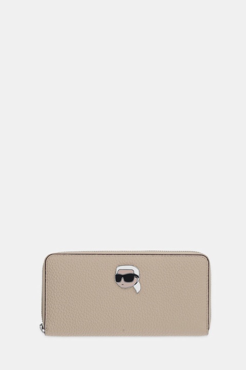 Karl Lagerfeld portfel IKON damski kolor beżowy A1W32124 - zdjęcie produktu nr 2