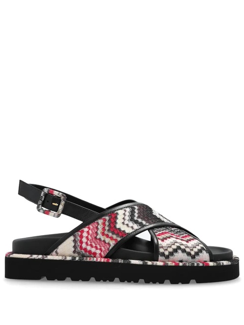 Missoni zigzag slingback sandals - Black - zdjęcie produktu nr 1