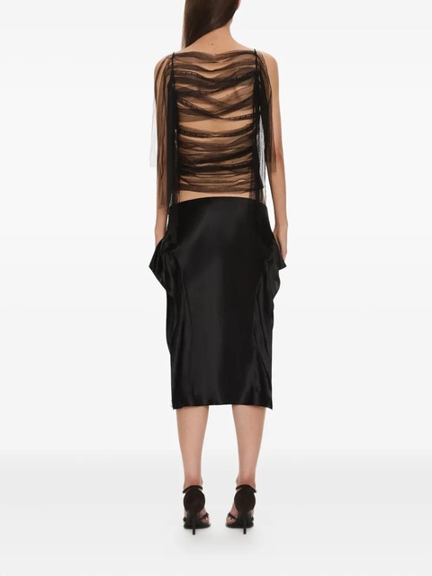 Christopher Esber Lattice lace silk top - Black - zdjęcie produktu nr 2