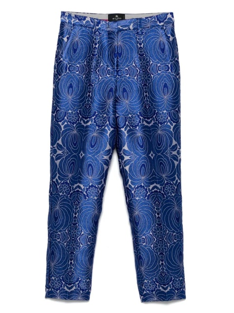 ETRO jacquard-lace trousers - Blue - zdjęcie produktu nr 1
