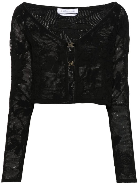 Blumarine crochet-knit cardigan - Black - zdjęcie produktu nr 1