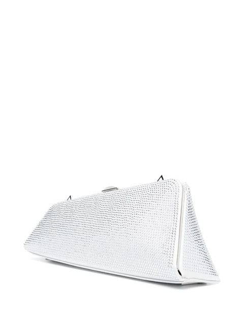 The Attico Long Night crystal-embellished clutch bag - Grey - zdjęcie produktu nr 1