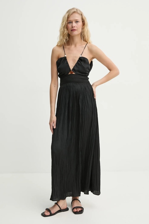 Sessun sukienka kolor czarny maxi rozkloszowana 25205009 - zdjęcie produktu nr 2