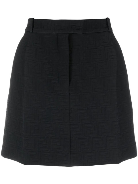 FENDI Zucca-jacquard miniskirt - Black - zdjęcie produktu nr 1