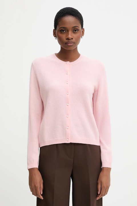 United Colors of Benetton sweter wełniany damski kolor różowy lekki 1002D501U - zdjęcie produktu nr 1
