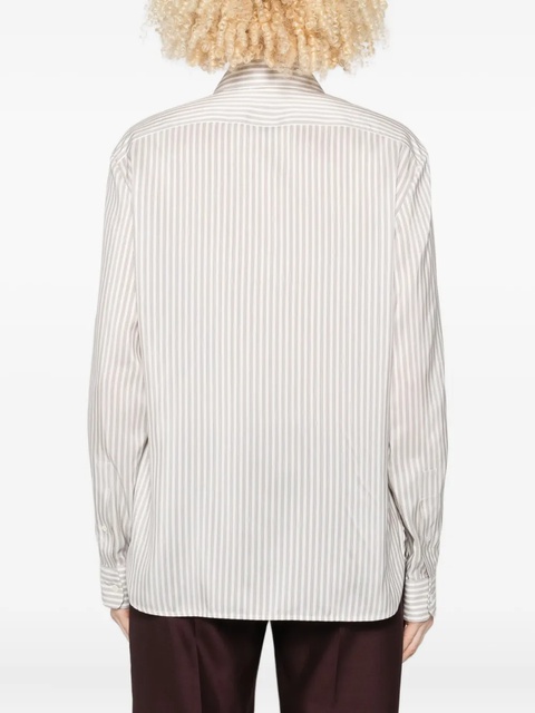 The Row striped silk shirt - White - zdjęcie produktu nr 2